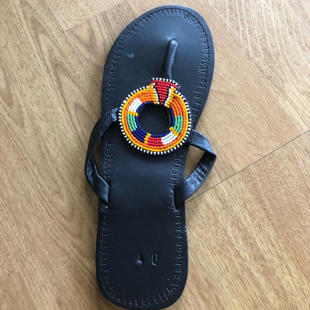 African handmade,summer,sandal,beaded sandal